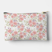 olive beige mosaic floral pattern retro  zubehörtasche (Rückseite)