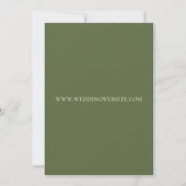 Olive & Beige Save the Date (Rückseite)