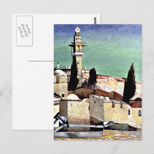 Olive-Berg in Jerusalem Postkarte (Vorne/Hinten)