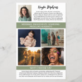 Olive Beruflich Fotografen Logo Big Foto Flyer (Hinten)