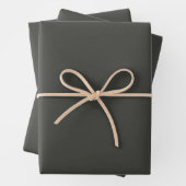 Olive Black Matte Wrapping Paper Sheets Geschenkpapier Set (Beispiel)