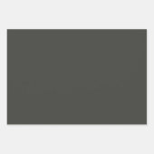 Olive Black Matte Wrapping Paper Sheets Geschenkpapier Set (Vorderseite)