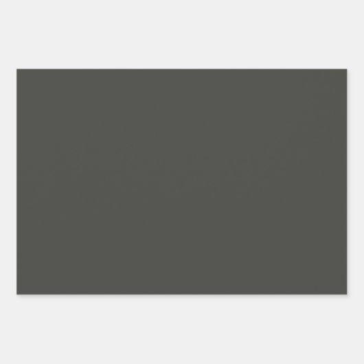 Olive Black Matte Wrapping Paper Sheets Geschenkpapier Set (Vorderseite)