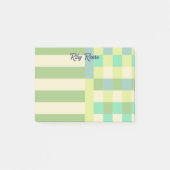 Olive Blassgelb Farbfelder Ihr Name Post-it Klebezettel (Vorderseite)