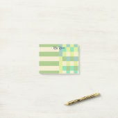 Olive Blassgelb Farbfelder Ihr Name Post-it Klebezettel (Auf Schreibtisch)