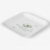 Olive Blätter der Toskana Branch Vielen Dank Pappteller (Gewinkelt)