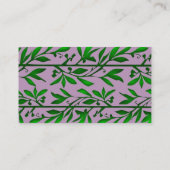 Olive Blätter Einfache Elegante Visitenkarte (Rückseite)