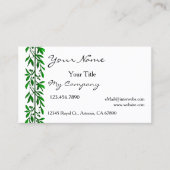 Olive Blätter Einfache Elegante Visitenkarte (Vorderseite)