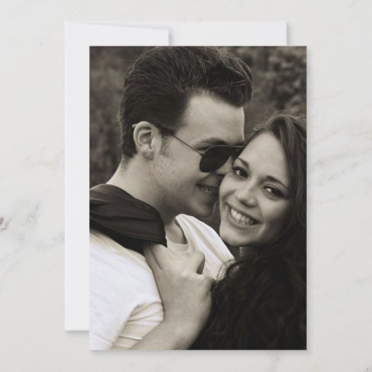 Olive & Blätter Geometrisches Herz-Hochzeitssemble Save The Date (Rückseite)