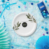 Olive Blätter Grüne Hochzeit Pappteller (Party)