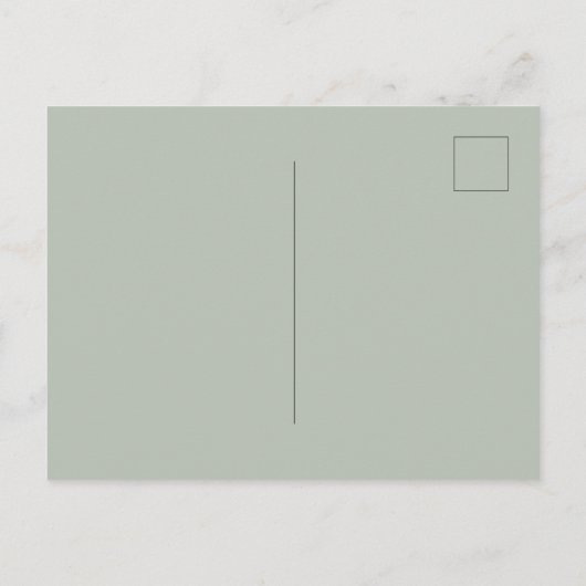 Olive Blätter Grünpflanzen Hochzeit Einladungspostkarte (Rückseite)