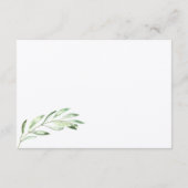Olive Blätter Hochzeitskarte Begleitkarte (Rückseite)