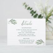 Olive Blätter Hochzeitskarte Begleitkarte (Stehend Vorderseite)