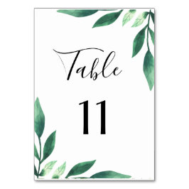 Olive-Blätter und geometrische Hochzeiten Tischnummer