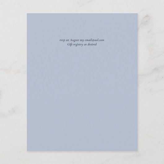 Olive Blätter Wedding Dusty Blue Lemon (Rückseite)