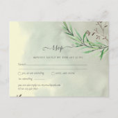 Olive Blätter Wedding Dusty Blue Lemon UAWG Postkarte (Vorderseite)