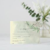 Olive Blätter Wedding Dusty Blue Lemon UAWG Postkarte (Stehend Vorderseite)