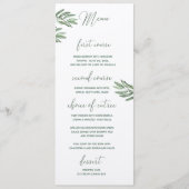 Olive Blätter Wedding Menu Menükarte (Vorderseite)