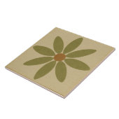 Olive Bloom Tile – Vintage Floral Pattern Fliese (Seite)