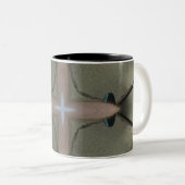 Olive Blue Brown einzigartiges Design Zweifarbige Tasse (VorderseiteRechts)