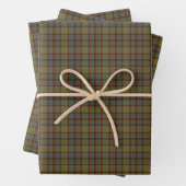 Olive Blue Orange Plaid Tartan Geschenkpapier Set (Beispiel)