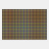 Olive Blue Orange Plaid Tartan Geschenkpapier Set (Vorderseite)