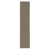 Olive Blue Orange Plaid Tartan Table Runner Kurzer Tischläufer (Vorderseite)
