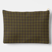 Olive Blue Plaid Tartan Pattern Zubehörtasche (Rückseite)