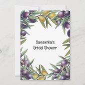 Olive botanisches Blattwerk Moderne Olivenöle Chic Einladung (Vorderseite)