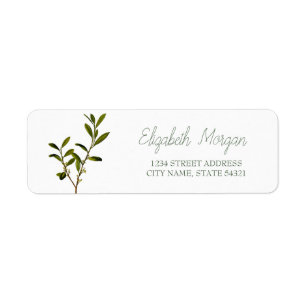 Olive Branch Address Label