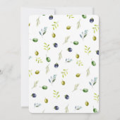 Olive Branch Aquarell Save the Date Karte (Rückseite)