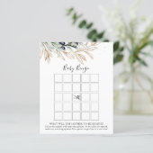 Olive Branch Baby Dusche Bingo Game Card (Stehend Vorderseite)
