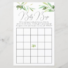 Olive Branch Baby Shooter Bingo Game