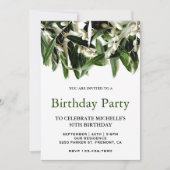Olive Branch Blätter Botanische Geburtstagsparty Einladung (Vorderseite)
