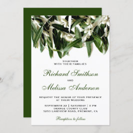 Olive Branch Blätter Botanische Hochzeit Einladung