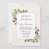 Olive Branch Blätter Botanische Hochzeit Einladung (Vorderseite)