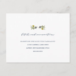 Olive Branch Boho Garden Hotel Card Begleitkarte