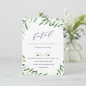 Olive Branch Boho Garden Hotel Card Begleitkarte (Stehend Vorderseite)