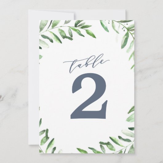 Olive Branch Boho Garden Tischnummer (Vorderseite)