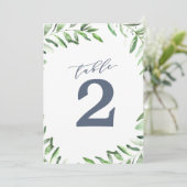 Olive Branch Boho Garden Tischnummer (Stehend Vorderseite)