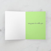 Olive Branch Botanical Peace Green Karte (Innenseite)