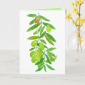 Olive Branch Botanical Peace Green Karte (Gelbe Blume)