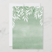 Olive Branch Botanische Hochzeit speichern Sie die Save The Date (Rückseite)