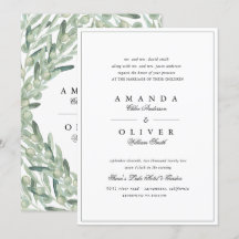 Olive Branch Botanische Landschaft Elegante Hochze