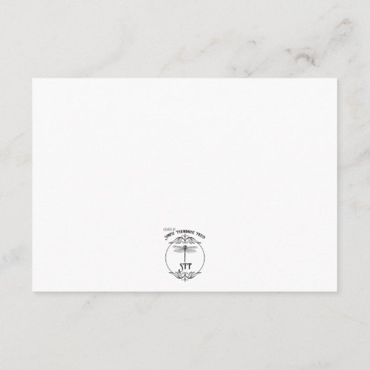 Olive Branch Bouquets Hochzeitsdetails Begleitkarte (Rückseite)