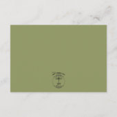 Olive Branch Bouquets Hochzeitsdetails Begleitkarte (Rückseite)