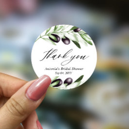 Olive Branch Brautparty Classic Round Sticker