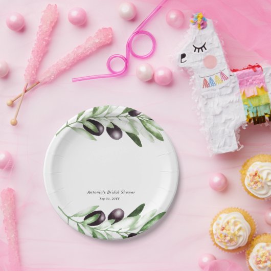 Olive Branch Brautparty Pappteller (Party)