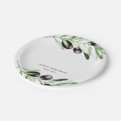 Olive Branch Brautparty Pappteller (Schrägansicht)