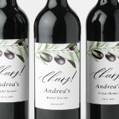 Olive Branch Brautparty Weinetikett